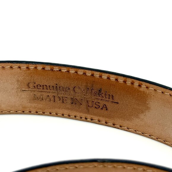 Tiffany Black Leather Mens Belt Size 34 - Picture 5 of 10